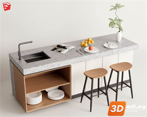 Kitchen island Skp Files